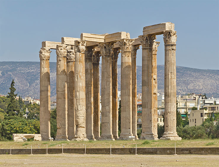 Часть храма Зевса-Олимпийца, которую можно наблюдать в наши дни
